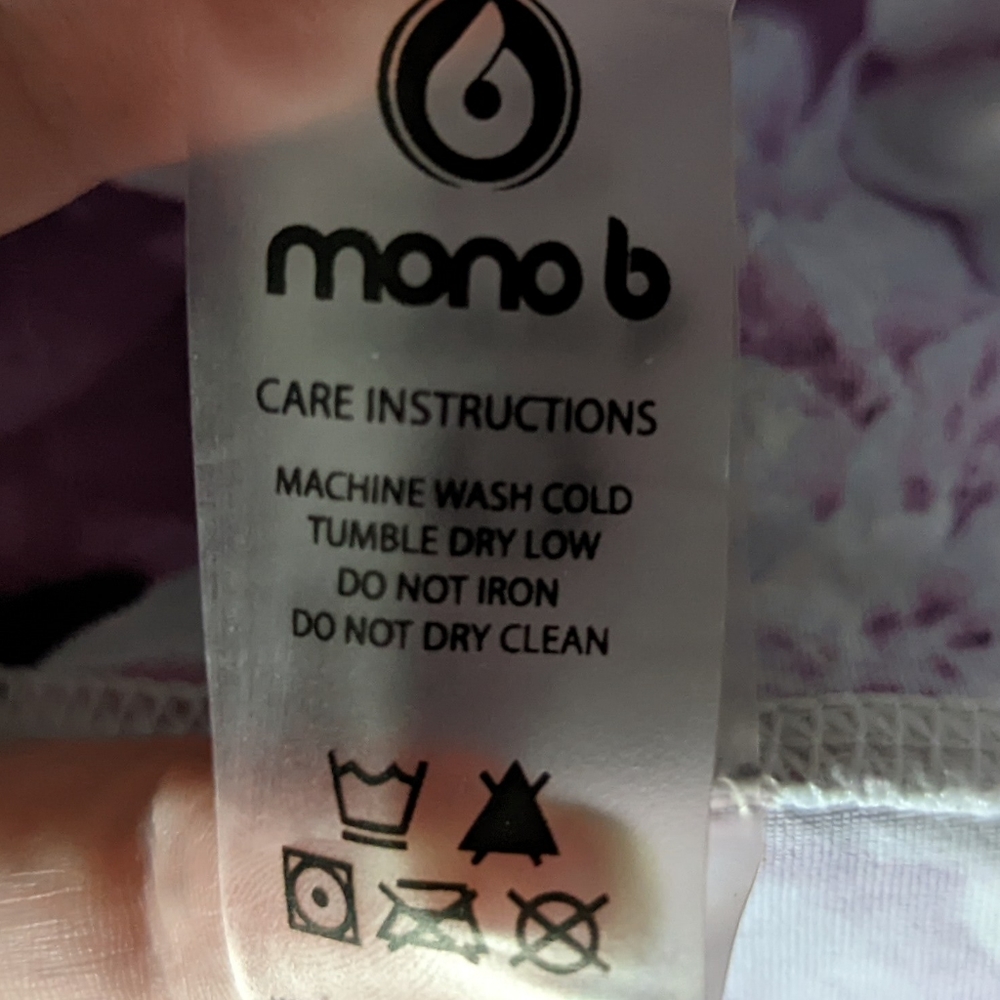 Mono b Purple & White Active Leggings Size Medium - Picture 4 of 7
